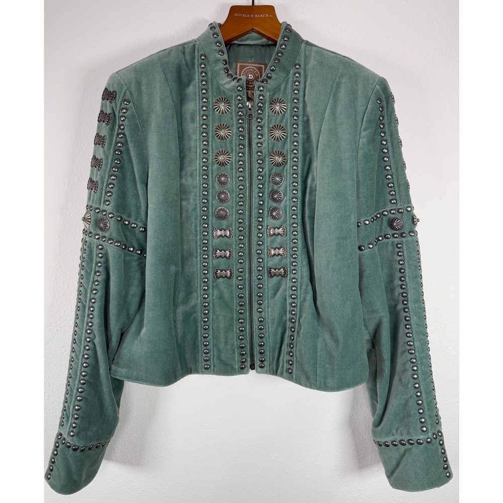 Double D Ranch Velvet Craig & Canyon Studded Concho Western Jacket NWT Large